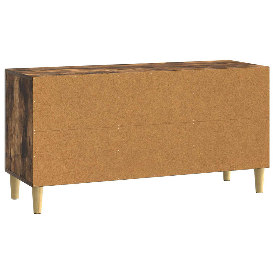 TV-kast 99 x 34,5 x 50 cm Gerookt eiken Bewerkt hout
