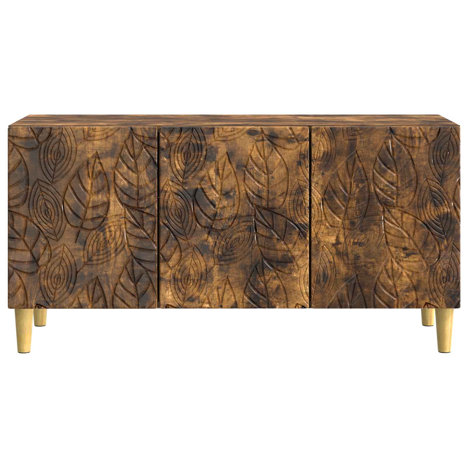TV-kast 99 x 34,5 x 50 cm Gerookt eiken Bewerkt hout