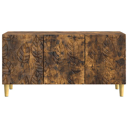 TV-kast 99 x 34,5 x 50 cm Gerookt eiken Bewerkt hout