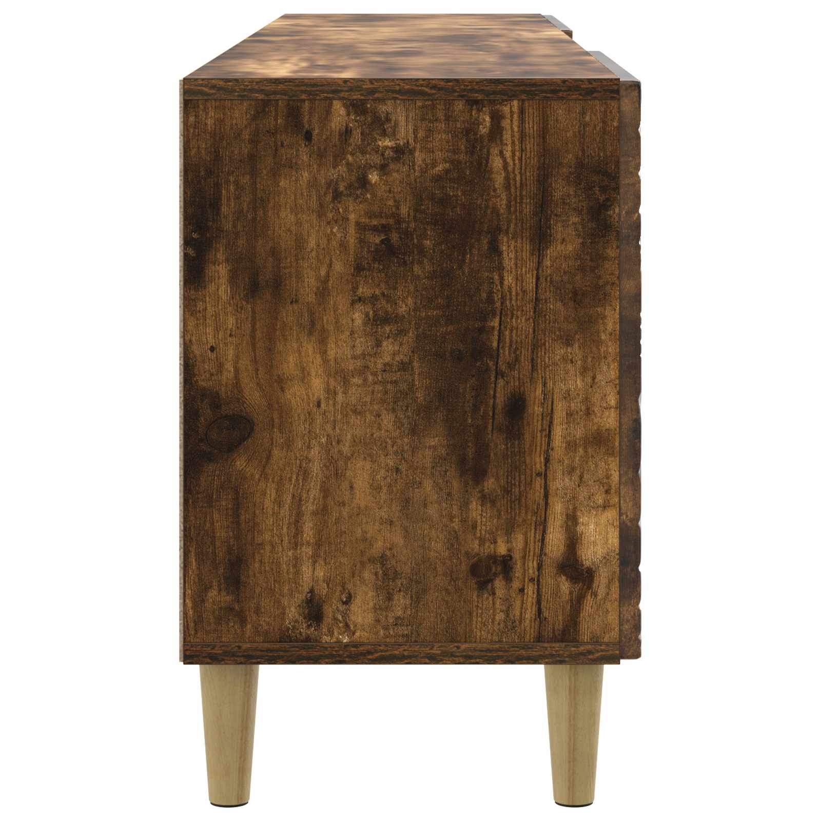 TV-kast 99 x 34,5 x 50 cm Gerookt eiken Bewerkt hout