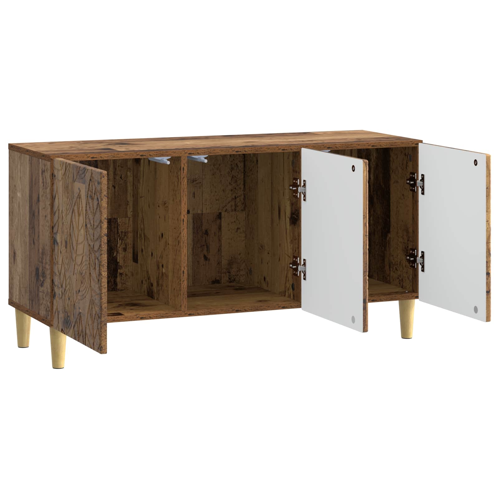 TV-kast 99 x 34,5 x 50 cm Oud hout Bewerkt hout