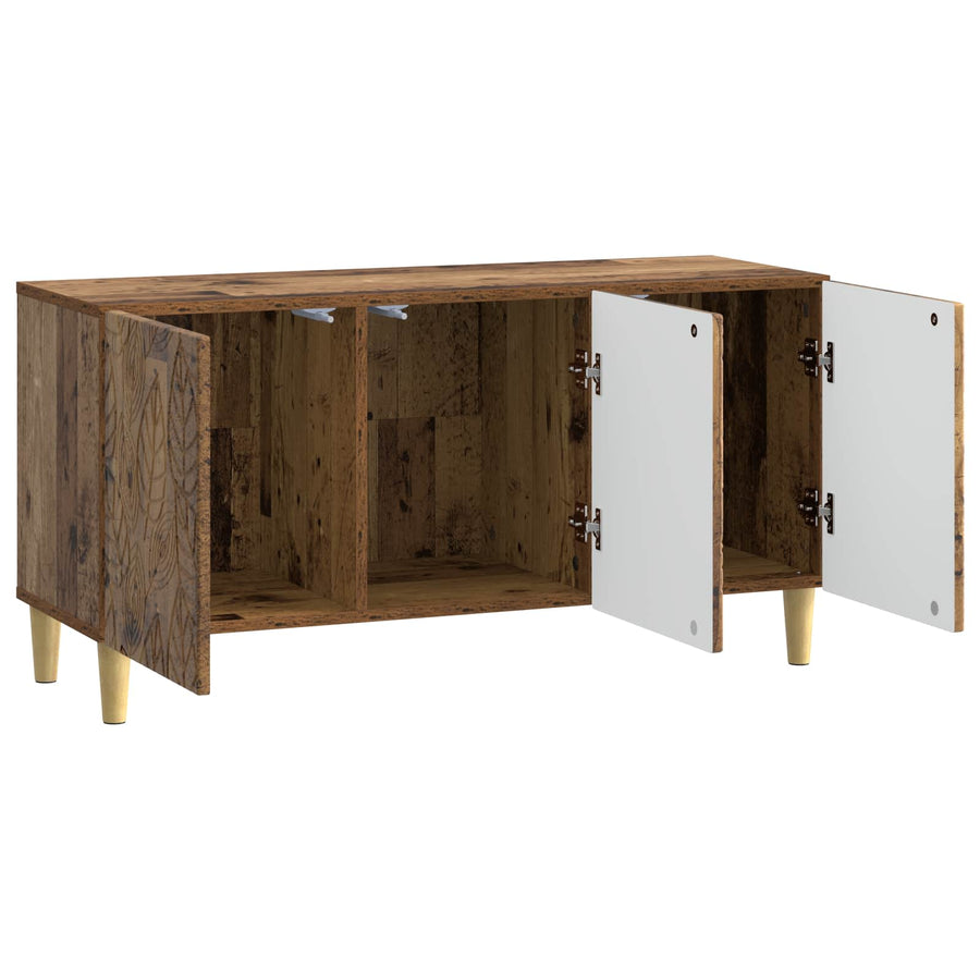 TV-kast 99 x 34,5 x 50 cm Oud hout Bewerkt hout