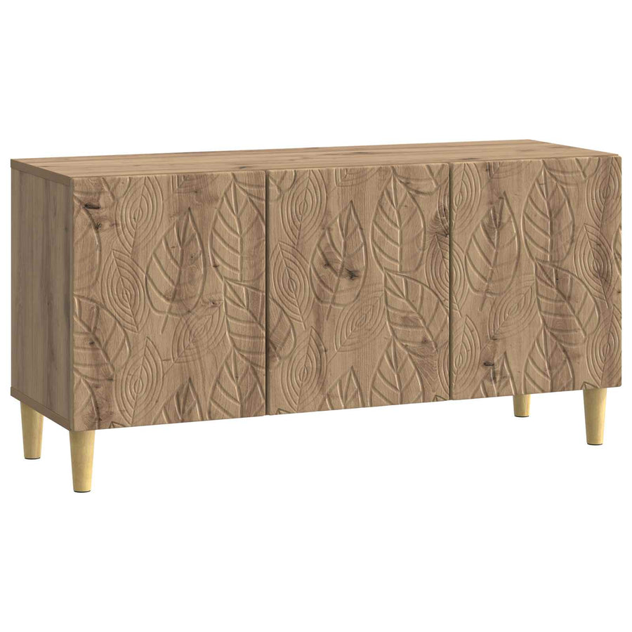 TV-kast 99 x 34,5 x 50 cm Artisanaal eiken Bewerkt hout