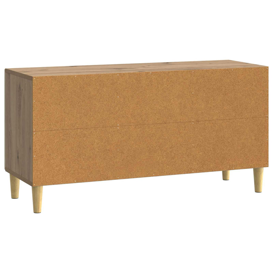 TV-kast 99 x 34,5 x 50 cm Artisanaal eiken Bewerkt hout
