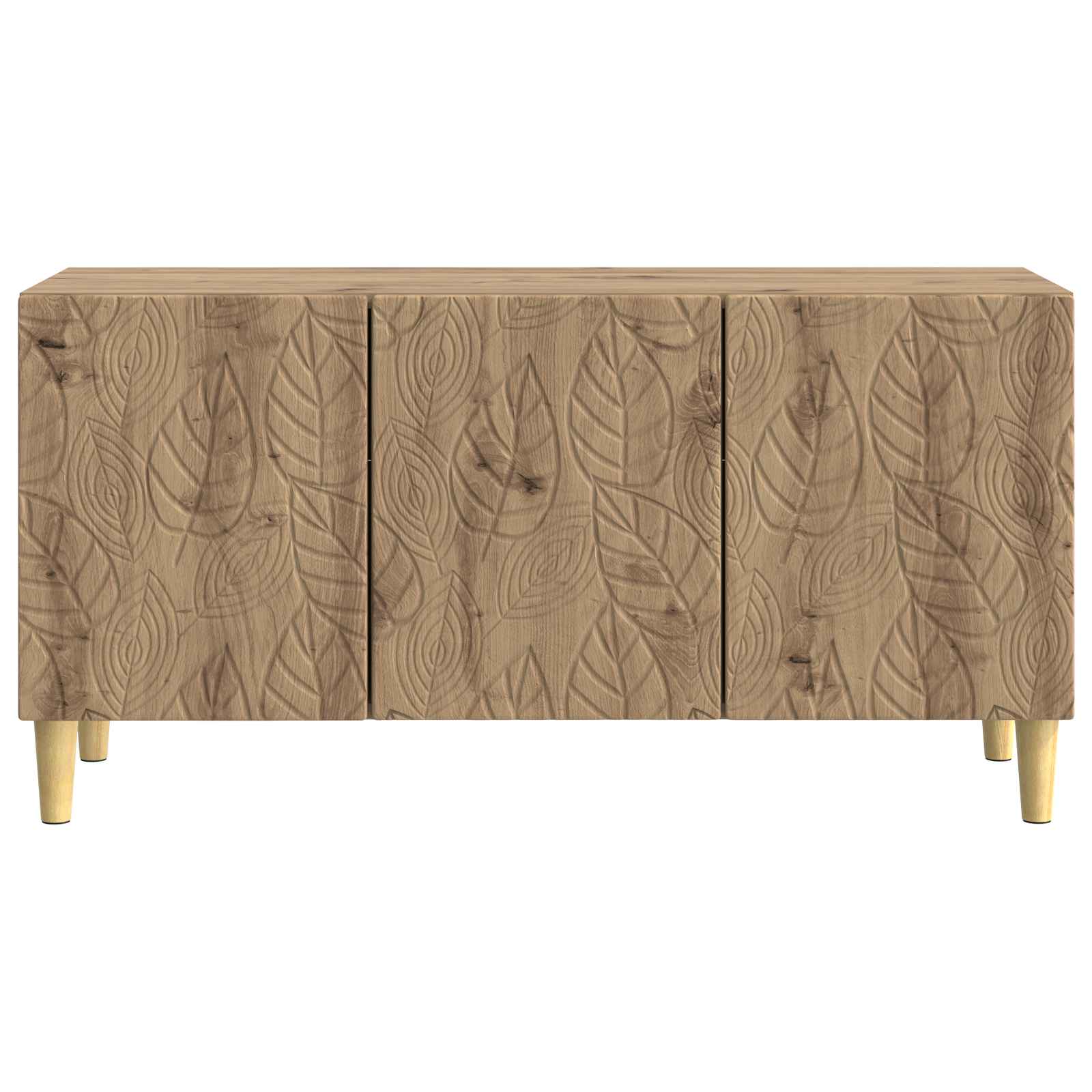 TV-kast 99 x 34,5 x 50 cm Artisanaal eiken Bewerkt hout
