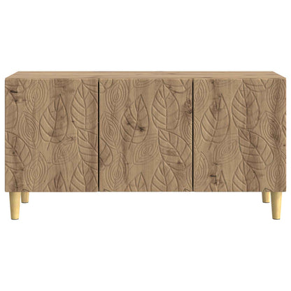 TV-kast 99 x 34,5 x 50 cm Artisanaal eiken Bewerkt hout