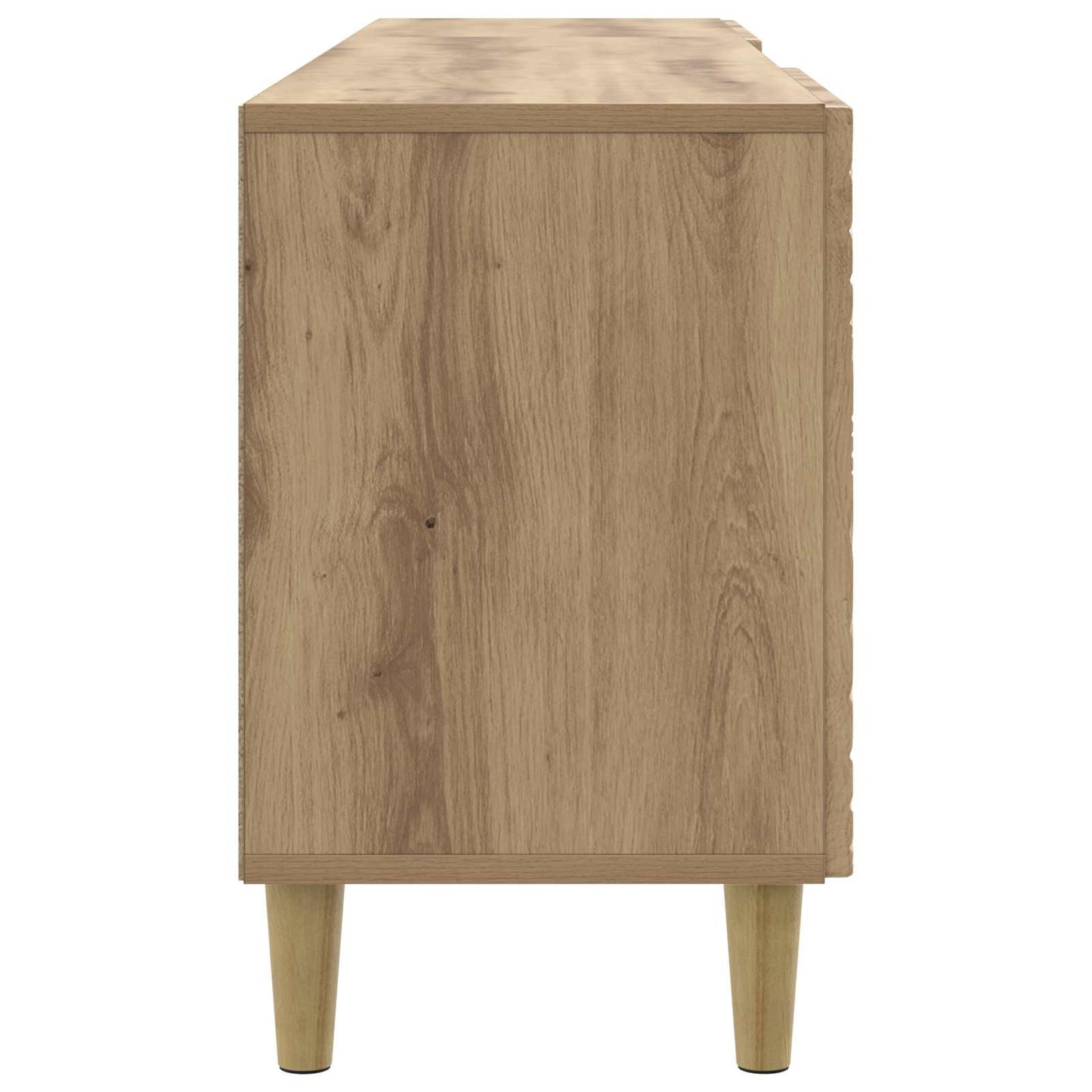 TV-kast 99 x 34,5 x 50 cm Artisanaal eiken Bewerkt hout