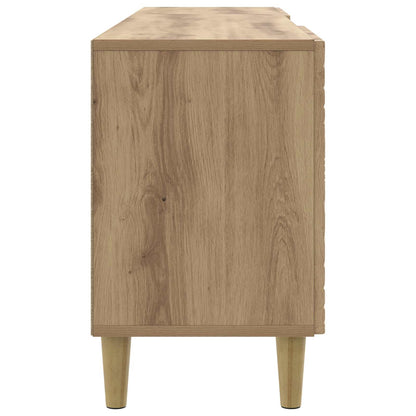 TV-kast 99 x 34,5 x 50 cm Artisanaal eiken Bewerkt hout