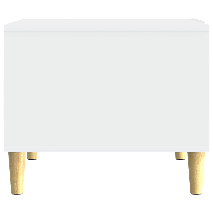 Salontafel Wit 90 x 50 x 40 cm Bewerkt hout