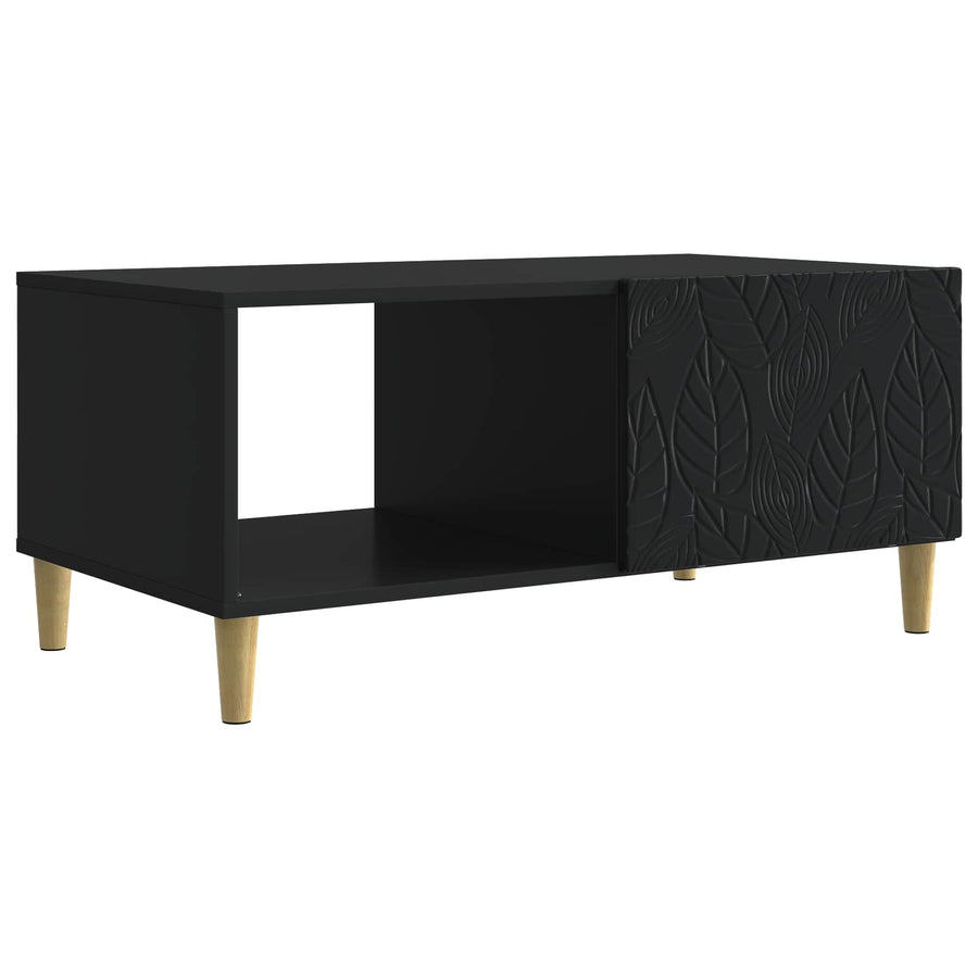 Salontafel Zwart 90 x 50 x 40 cm Bewerkt hout