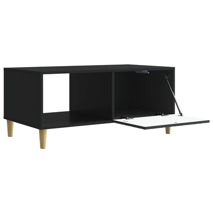 Salontafel Zwart 90 x 50 x 40 cm Bewerkt hout