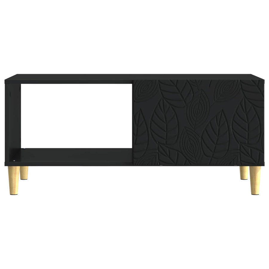 Salontafel Zwart 90 x 50 x 40 cm Bewerkt hout