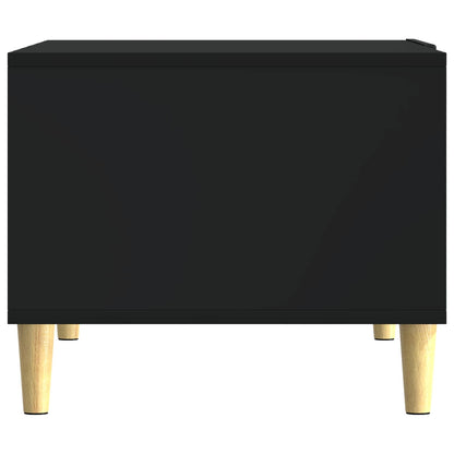 Salontafel Zwart 90 x 50 x 40 cm Bewerkt hout