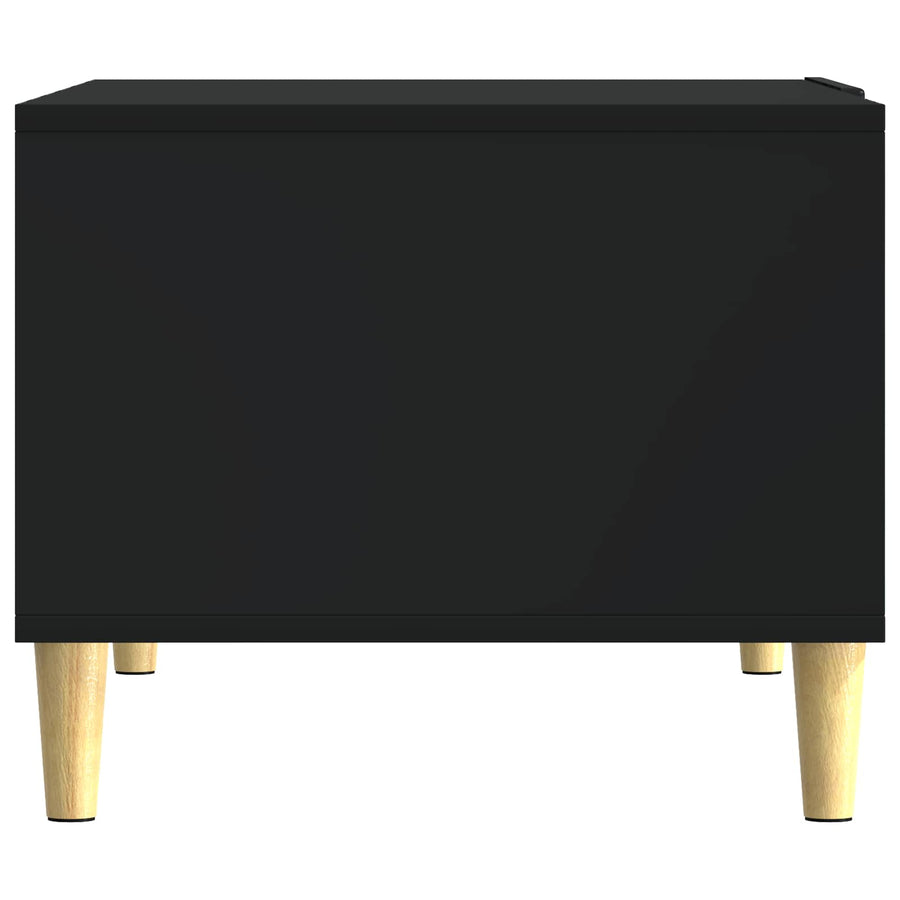 Salontafel Zwart 90 x 50 x 40 cm Bewerkt hout