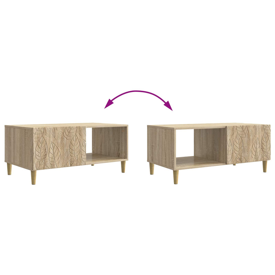 Salontafel Sonoma Eiken 90 x 50 x 40 cm Bewerkt hout
