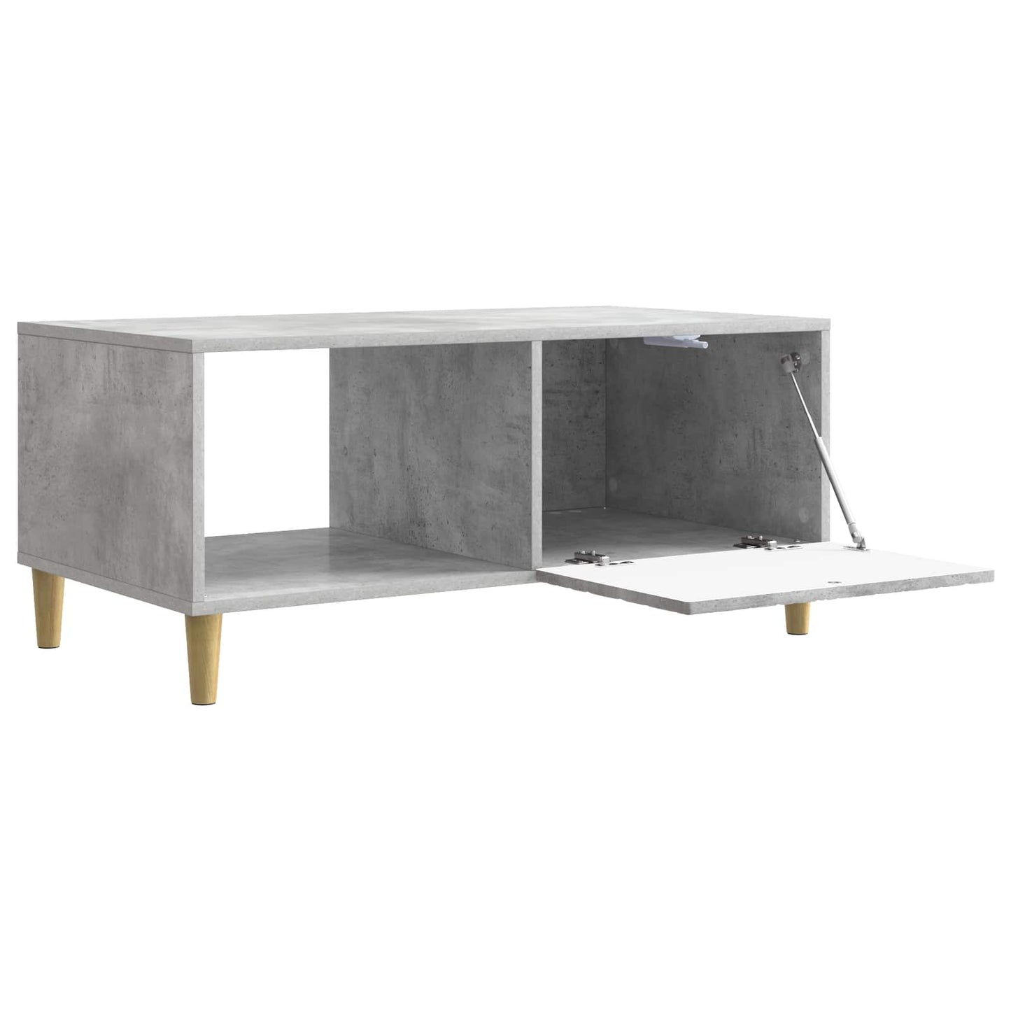 Salontafel Betongrijs 90 x 50 x 40 cm Bewerkt hout
