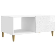 Salontafel Hoogglans Wit 90 x 50 x 40 cm Bewerkt hout