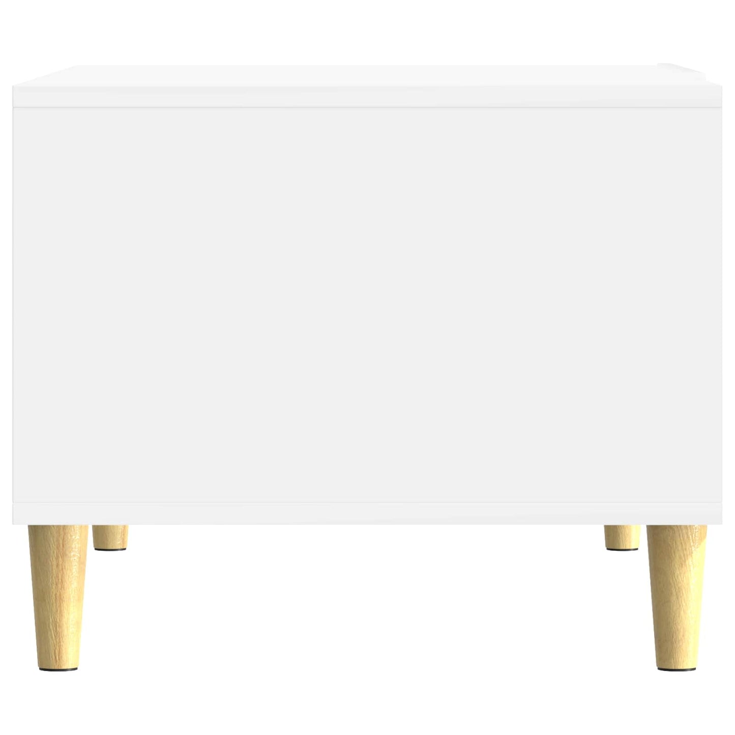 Salontafel Hoogglans Wit 90 x 50 x 40 cm Bewerkt hout
