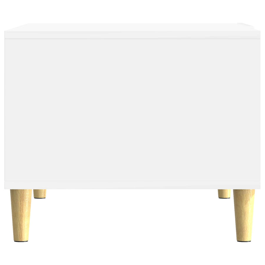 Salontafel Hoogglans Wit 90 x 50 x 40 cm Bewerkt hout