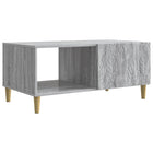 Salontafel grijs bewerkt hout 90x50x40 cm