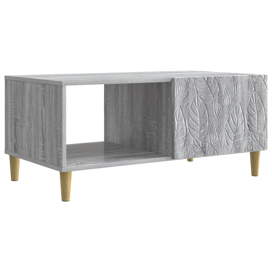 Salontafel Grijs Sonoma 90 x 50 x 40 cm Bewerkt hout