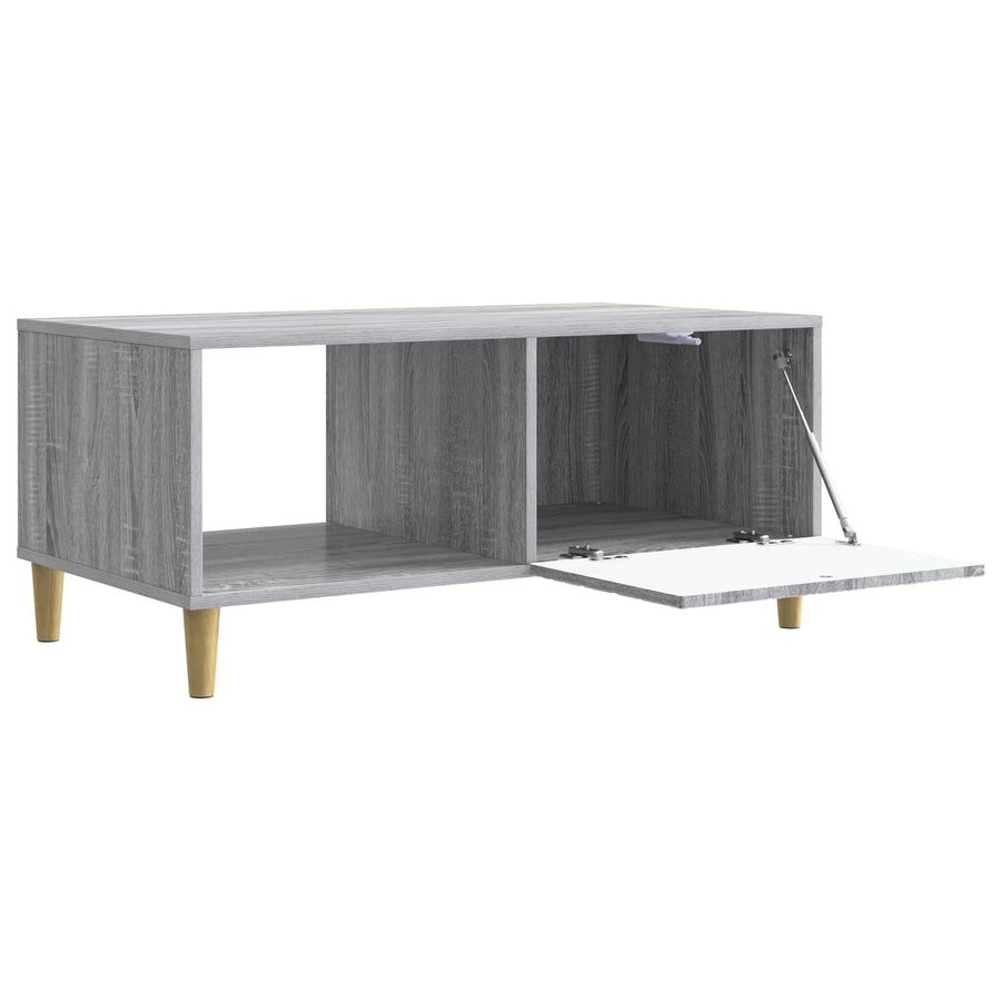 Salontafel Grijs Sonoma 90 x 50 x 40 cm Bewerkt hout