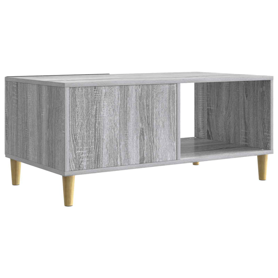 Salontafel Grijs Sonoma 90 x 50 x 40 cm Bewerkt hout