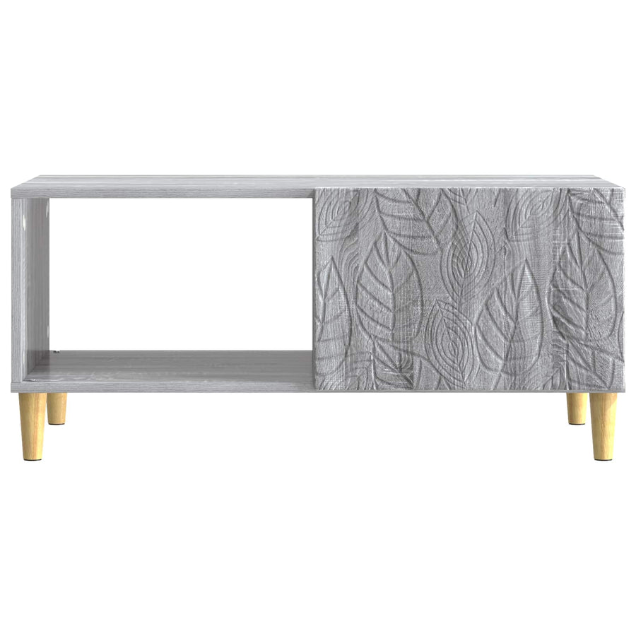 Salontafel Grijs Sonoma 90 x 50 x 40 cm Bewerkt hout