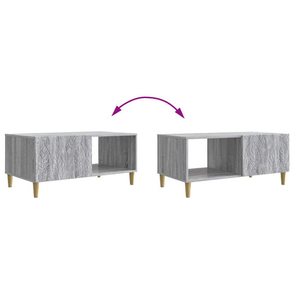 Salontafel Grijs Sonoma 90 x 50 x 40 cm Bewerkt hout