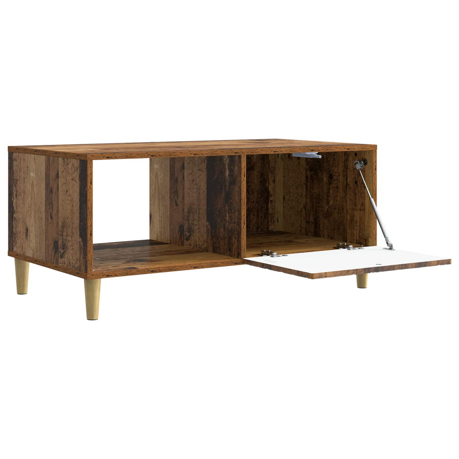 Salontafel Oud hout 90 x 50 x 40 cm Bewerkt hout