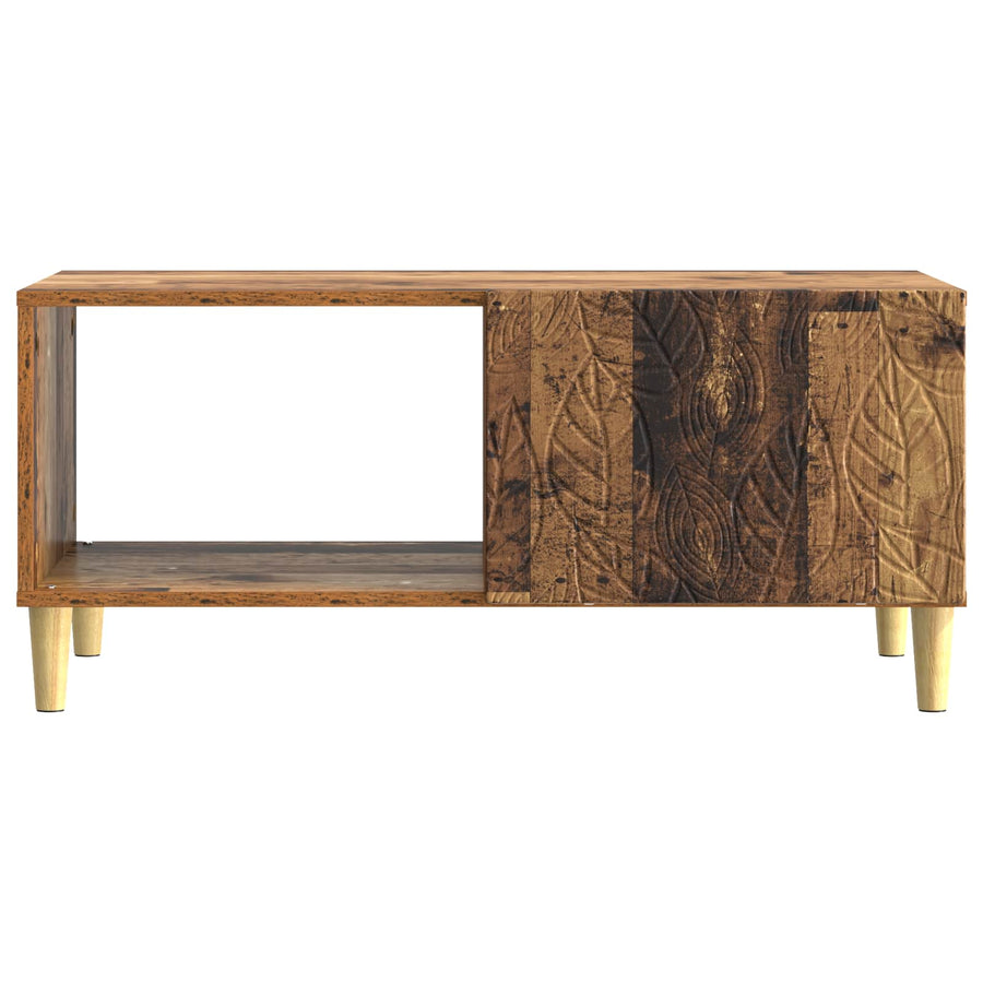 Salontafel Oud hout 90 x 50 x 40 cm Bewerkt hout