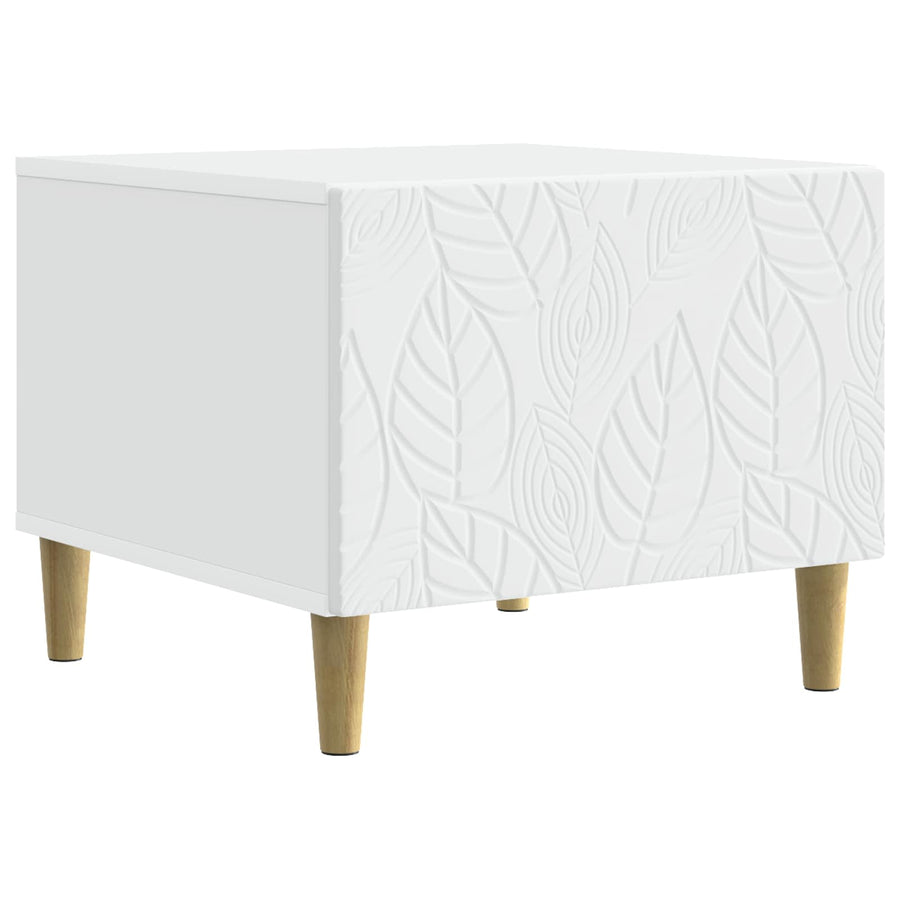 Salontafel Wit 50 x 49 x 40 cm Bewerkt hout