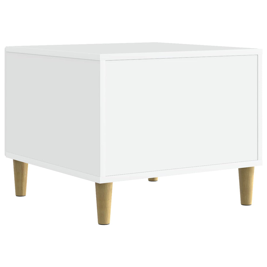 Salontafel Wit 50 x 49 x 40 cm Bewerkt hout