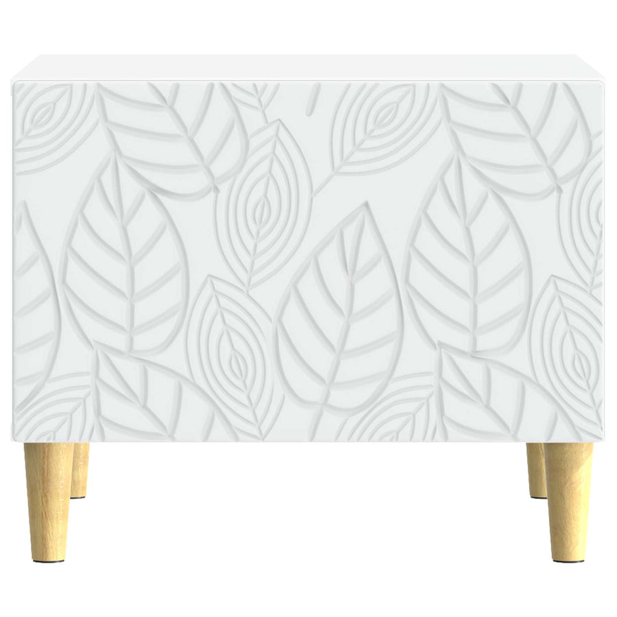 Salontafel Wit 50 x 49 x 40 cm Bewerkt hout