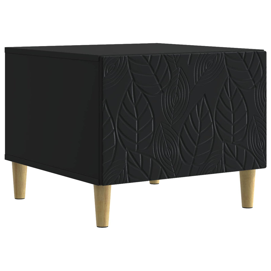 Salontafel Zwart 50 x 49 x 40 cm Bewerkt hout