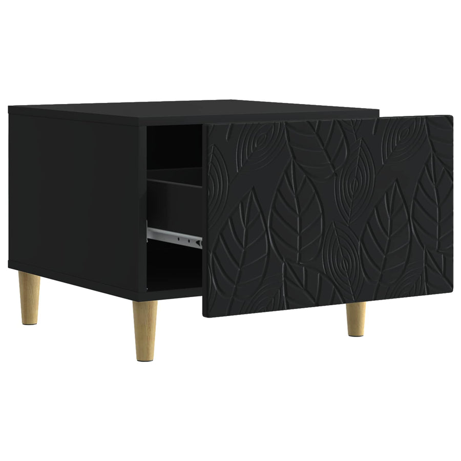 Salontafel Zwart 50 x 49 x 40 cm Bewerkt hout