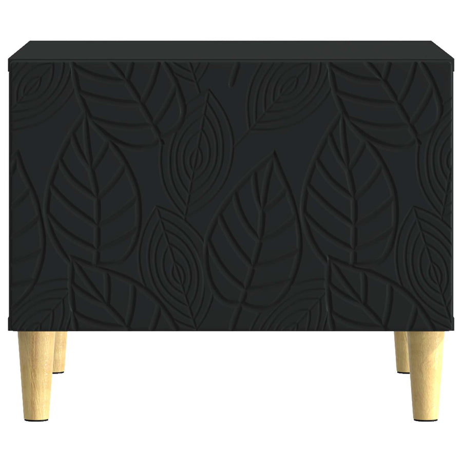 Salontafel Zwart 50 x 49 x 40 cm Bewerkt hout