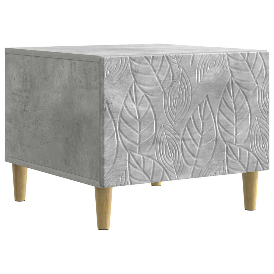 Salontafel Betongrijs 50 x 49 x 40 cm Bewerkt hout