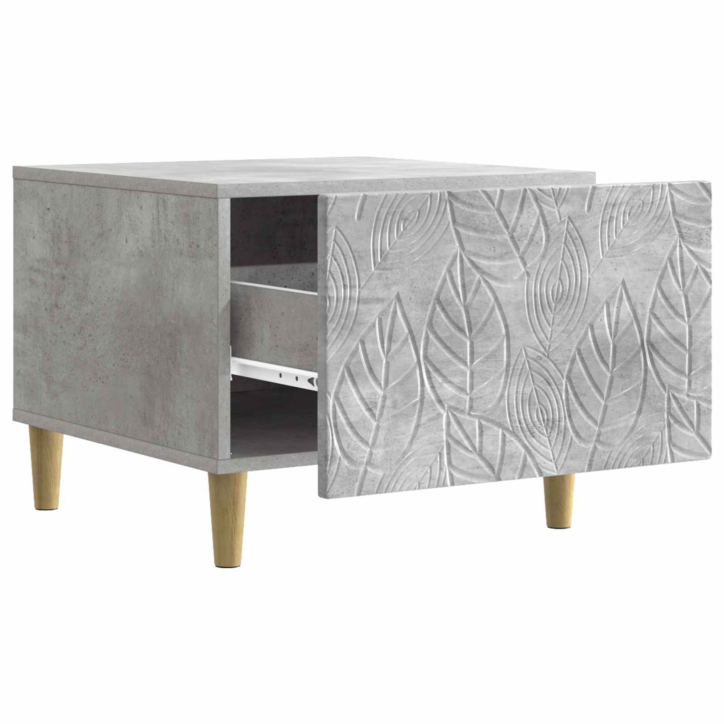 Salontafel Betongrijs 50 x 49 x 40 cm Bewerkt hout