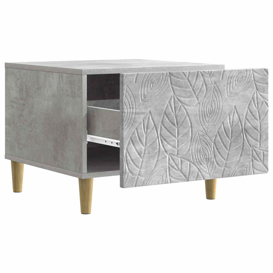 Salontafel Betongrijs 50 x 49 x 40 cm Bewerkt hout