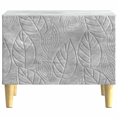 Salontafel Betongrijs 50 x 49 x 40 cm Bewerkt hout