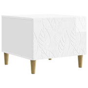 Salontafel 50x49x40 cm hoogglans wit bewerkt hout