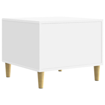 Salontafel Hoogglans Wit 50 x 49 x 40 cm Bewerkt hout