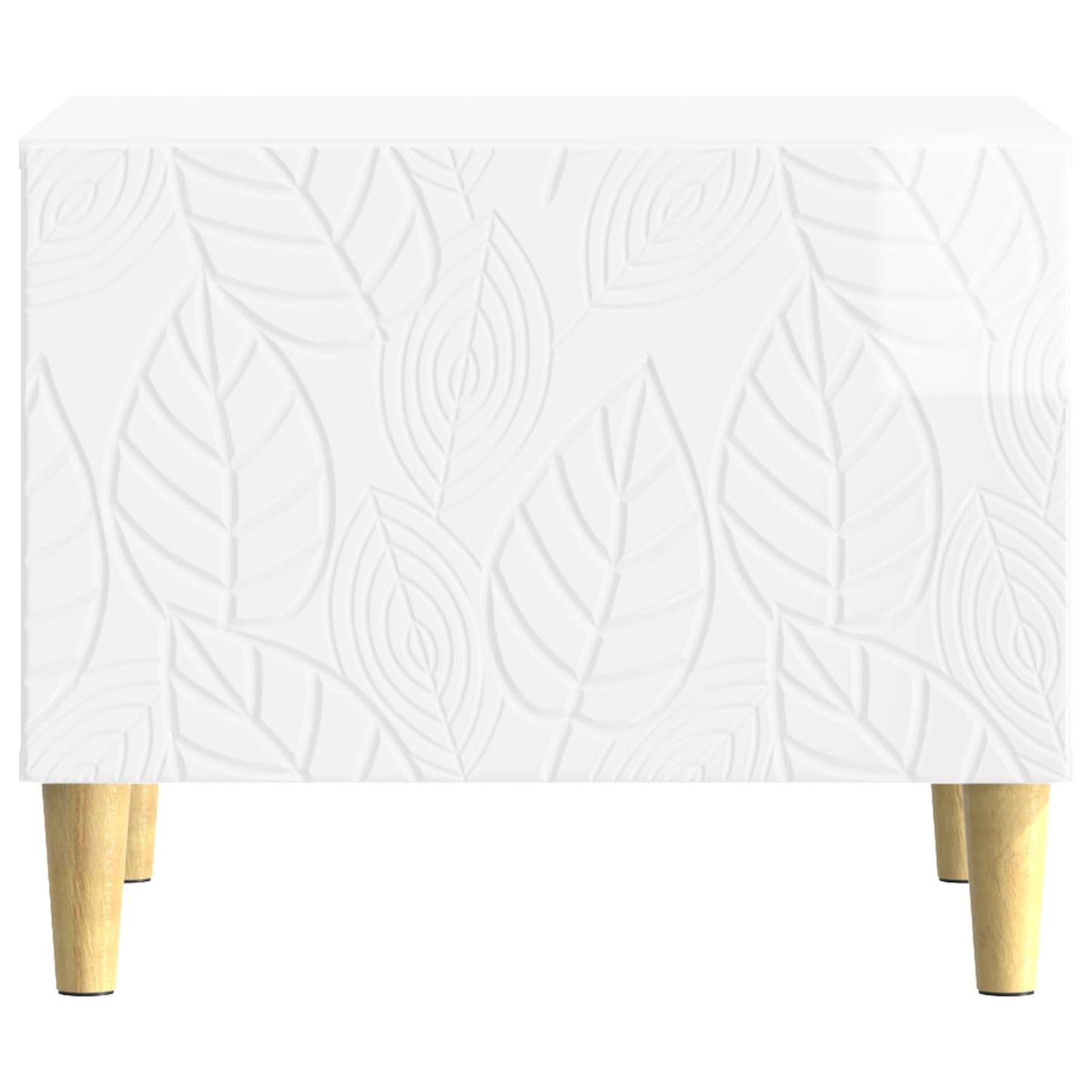 Salontafel Hoogglans Wit 50 x 49 x 40 cm Bewerkt hout