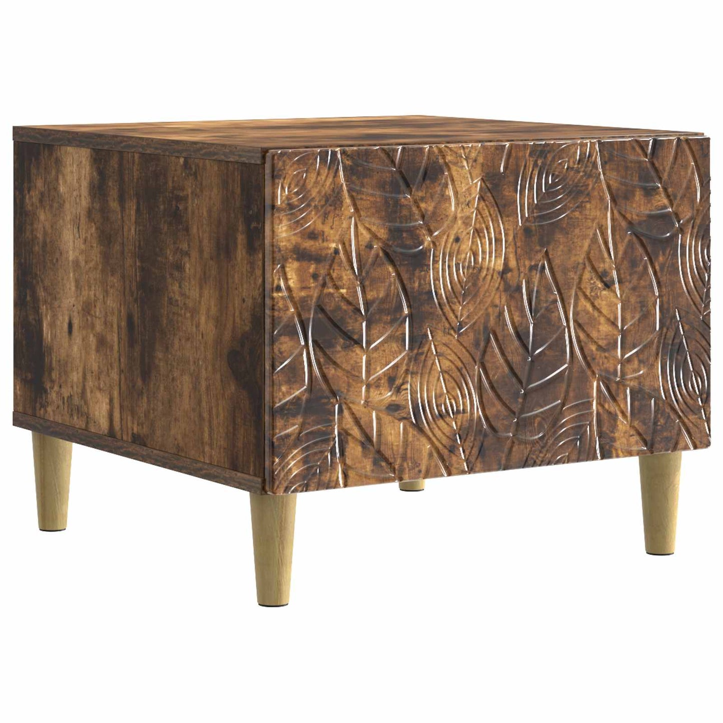 Salontafel Gerookt eiken 50 x 49 x 40 cm Bewerkt hout
