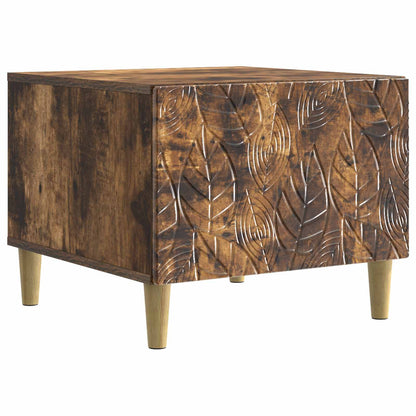 Salontafel Gerookt eiken 50 x 49 x 40 cm Bewerkt hout