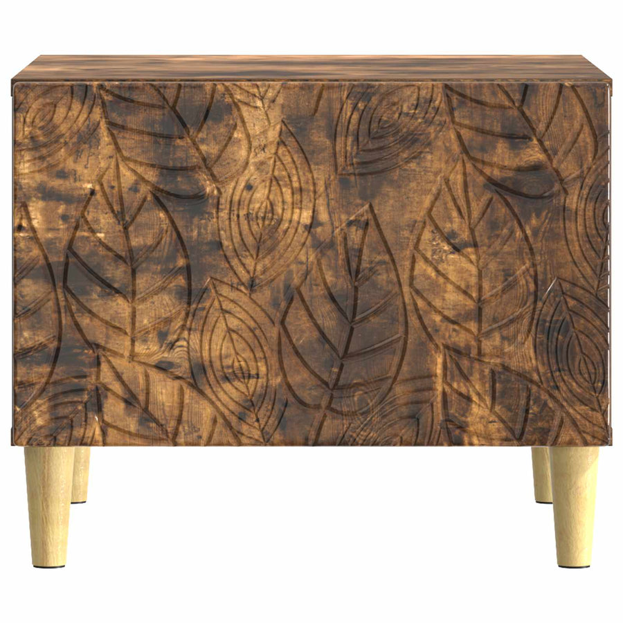 Salontafel Gerookt eiken 50 x 49 x 40 cm Bewerkt hout