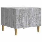 Salontafel grijs bewerkt hout 50x49x40 cm