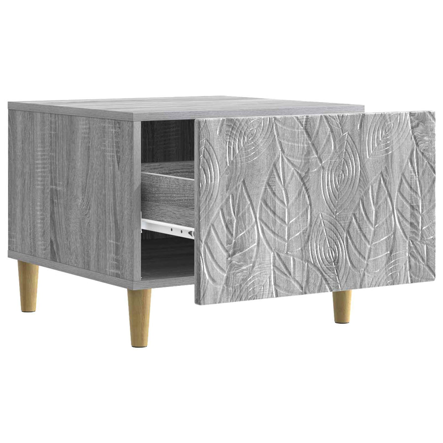 Salontafel Grijs Sonoma 50 x 49 x 40 cm Bewerkt hout