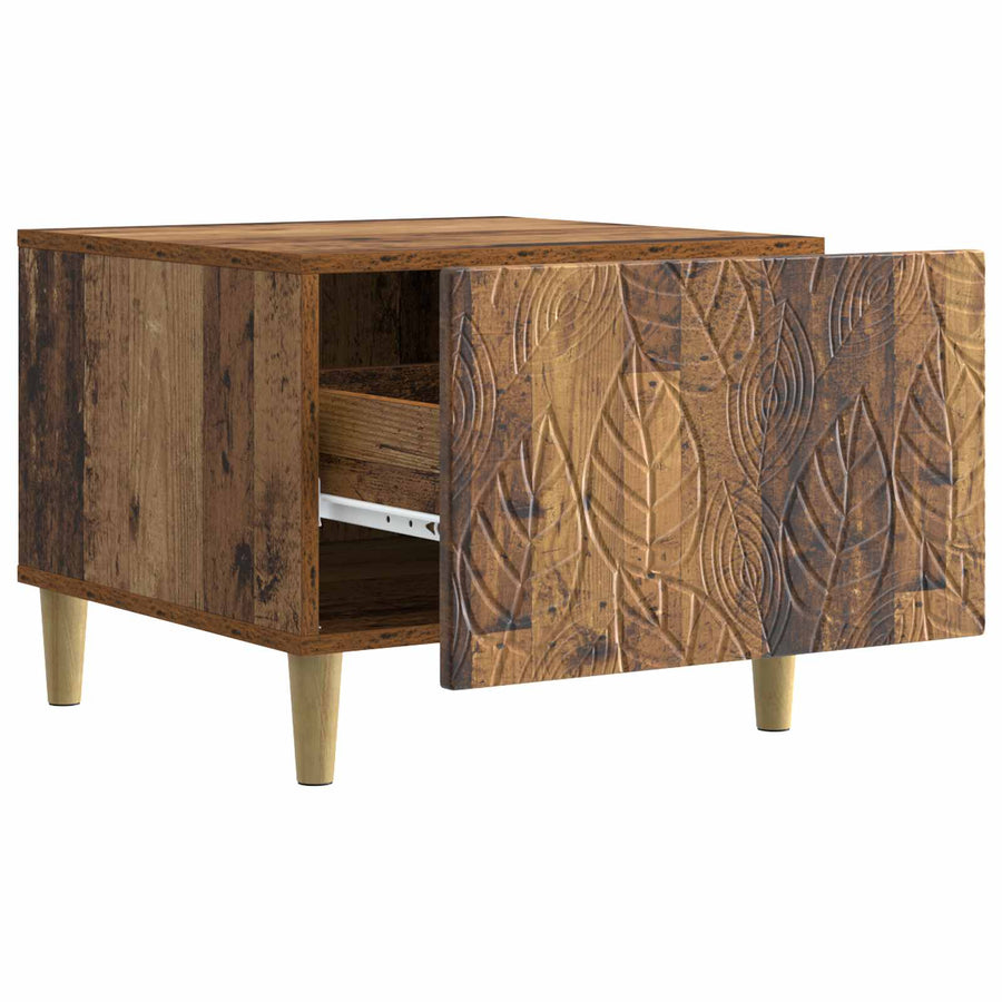 Salontafel Oud hout 50 x 49 x 40 cm Bewerkt hout